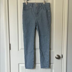 Madewell Skinny Blue Pinstripe Jeans - 28